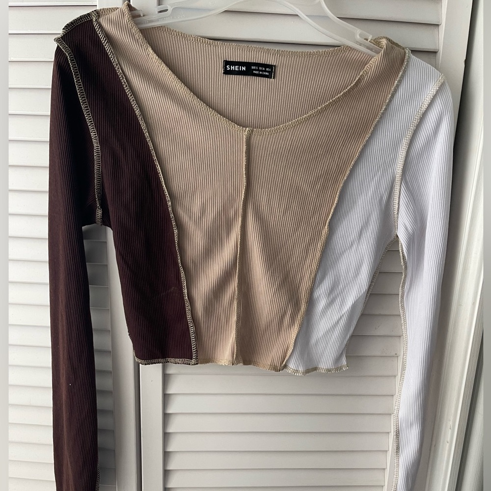 Shein long sleeve crop top US 4